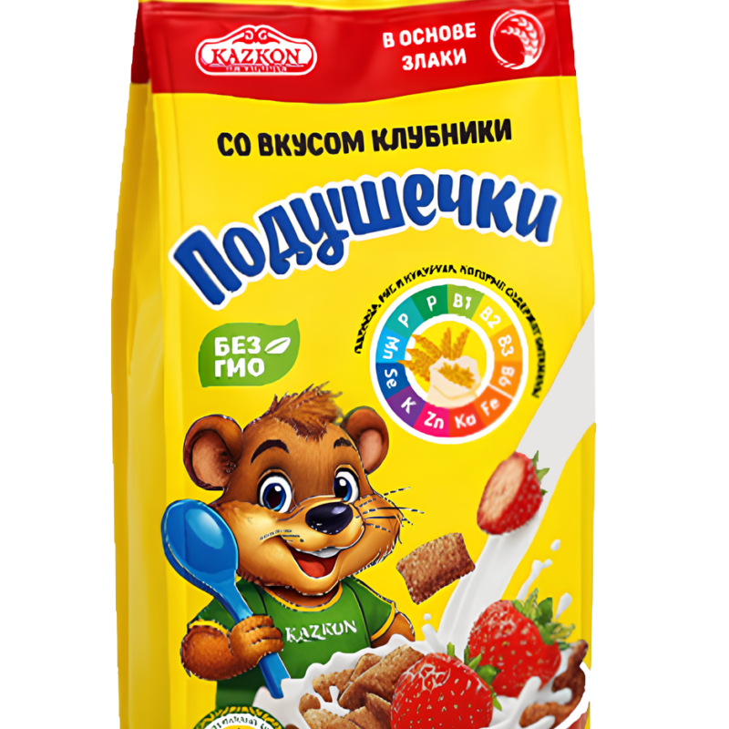 Подушечки со вкусом клубники из цельных злаков